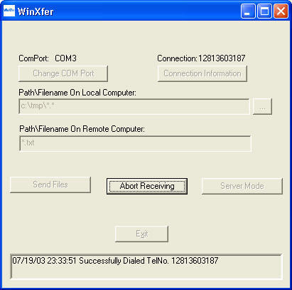 WinXfer Screenshot